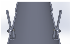Nose Cone with Two Sample Hatches Open